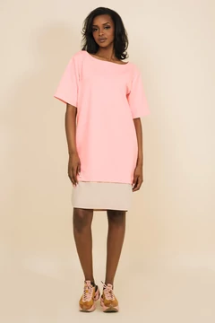 Audia tunika papaya/homok