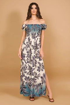 Engus ruha kék virágos