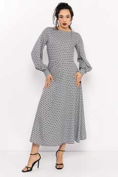 Meloni ruha fekete-ekrü A mintás