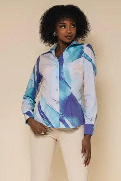 Zonda ing kék mintás