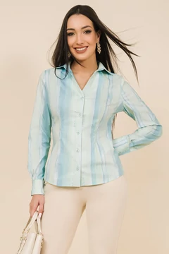 Zonda ing menta/türkiz mintás