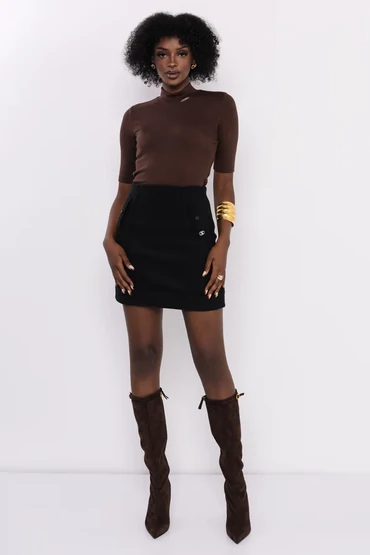 Gary kötött szoknya fekete