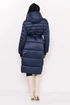 Kép 3/7 - Blanka steppelt hosszú télikabát kék