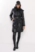 Kép 1/2 - Léna rombusz steppelt kabát fekete